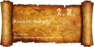 Kocsis Margó névjegykártya